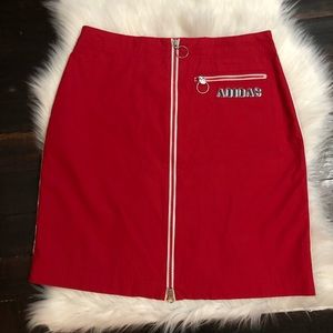 vintage adidas tennis skirt red sz large